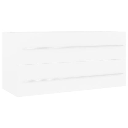 Mobile Lavabo Bianco 100x38,5x48 cm in Legno Multistrato