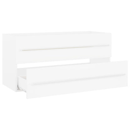 Mobile Lavabo Bianco 100x38,5x48 cm in Legno Multistrato