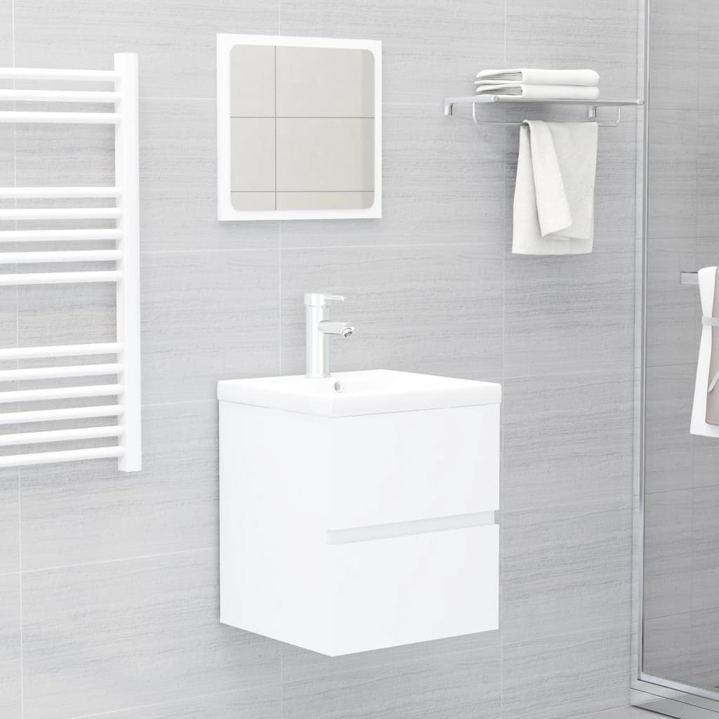 Mobile Lavabo Bianco 41x38,5x45 cm in Legno Multistrato