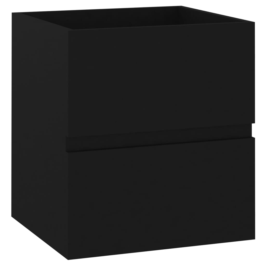 Mobile Lavabo Nero 41x38,5x45 cm in Legno Multistrato