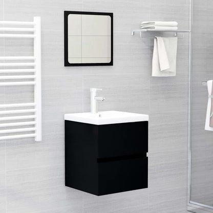 Mobile Lavabo Nero 41x38,5x45 cm in Legno Multistrato