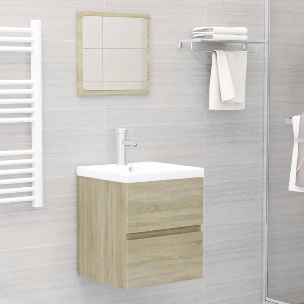 Mobile Lavabo Rovere Sonoma 41x38,5x45 cm in Legno Multistrato