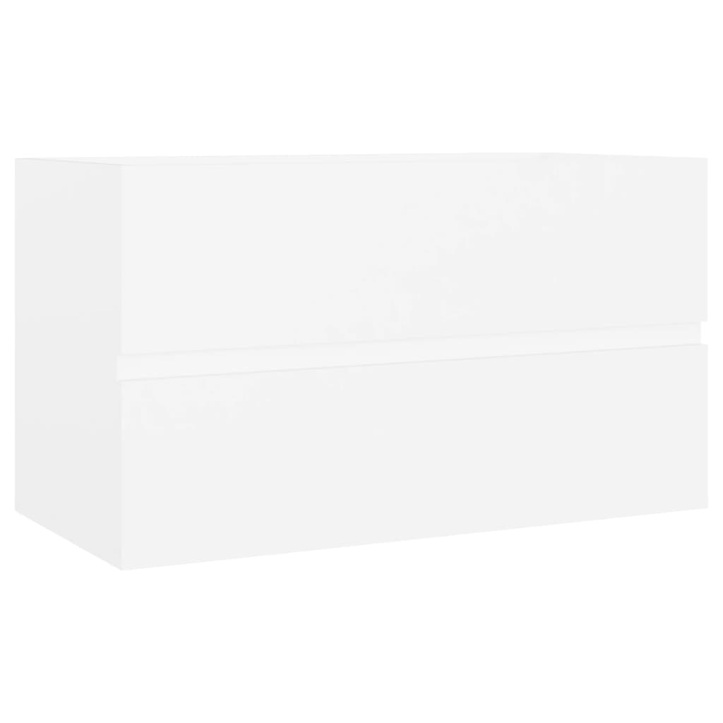 Mobile Lavabo Bianco 80x38,5x45 cm in Legno Multistrato