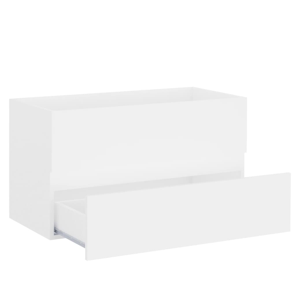 Mobile Lavabo Bianco 80x38,5x45 cm in Legno Multistrato