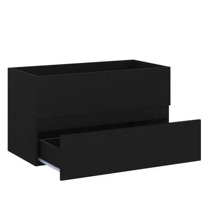 Mobile Lavabo Nero 80x38,5x45 cm in Legno Multistrato