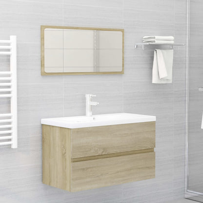 Mobile Lavabo Rovere Sonoma 80x38,5x45 cm in Legno Multistrato