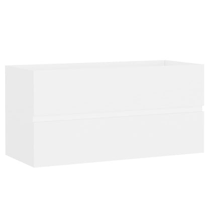 Mobile Lavabo Bianco 90x38,5x45 cm in Legno Multistrato