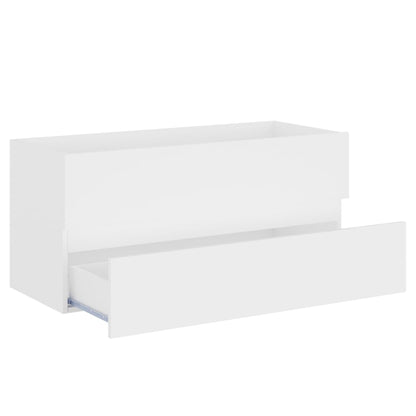 Mobile Lavabo Bianco 100x38,5x45 cm in Legno Multistrato