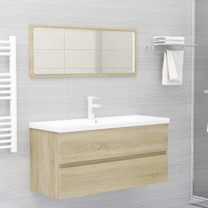 Mobile Lavabo Rovere Sonoma 100x38,5x45 cm Legno Multistrato