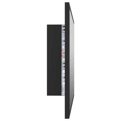 Specchio da Bagno a LED Grigio 60x8,5x37 cm in Acrilico