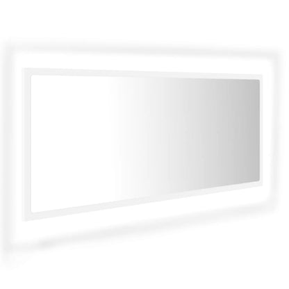 Specchio da Bagno con LED Bianco 100x8,5x37 cm in Acrilico
