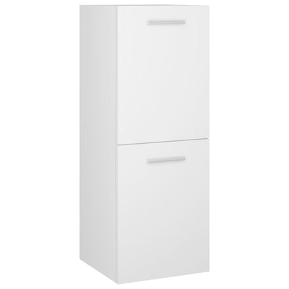 Armadio da Bagno Bianco 30x30x80 cm in Legno Multistrato