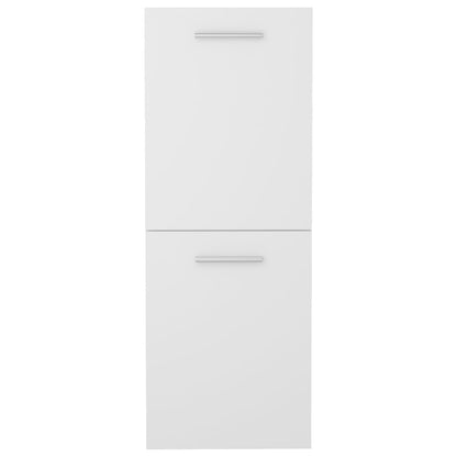 Armadio da Bagno Bianco 30x30x80 cm in Legno Multistrato