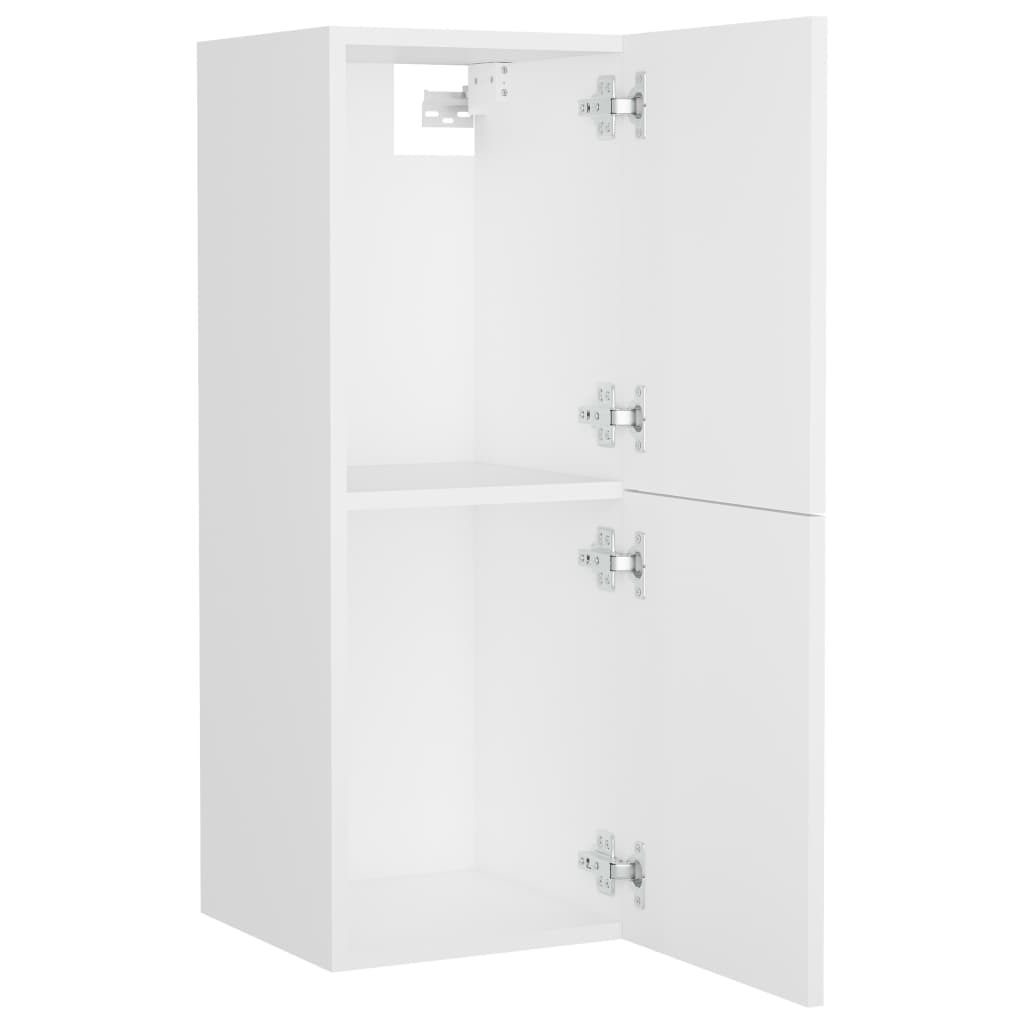 Armadio da Bagno Bianco 30x30x80 cm in Legno Multistrato