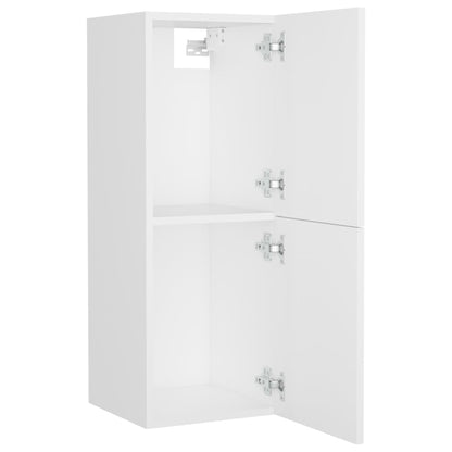 Armadio da Bagno Bianco 30x30x80 cm in Legno Multistrato