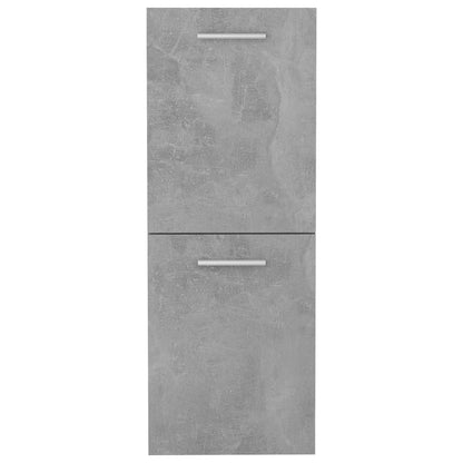 Mobile da Bagno Grigio Cemento 30x30x80 cm Legno Multistrato