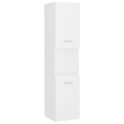 Mobile da Bagno Bianco 30x30x130 cm in Legno Multistrato