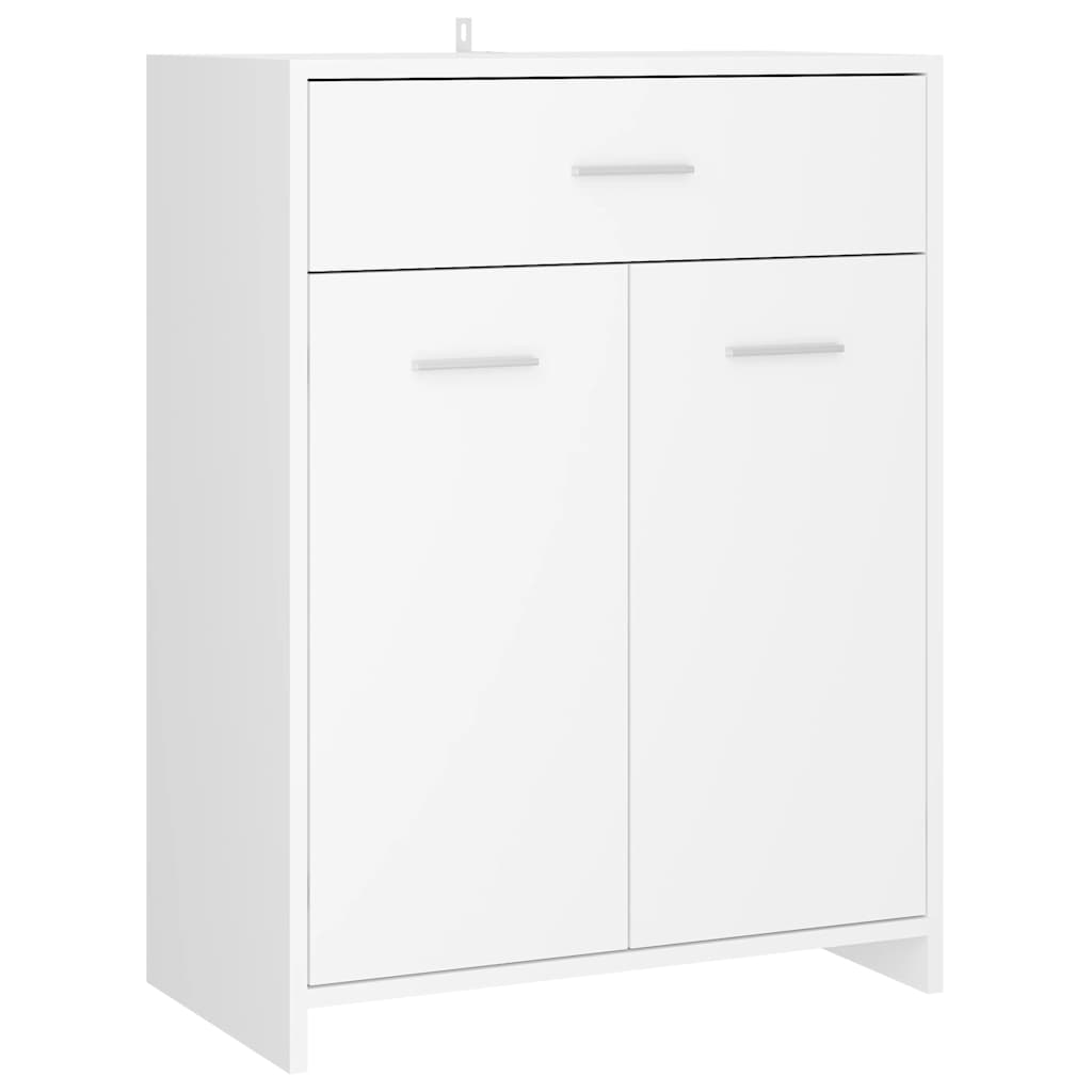 Armadio da Bagno Bianco 60x33x80 cm in Legno tecnico