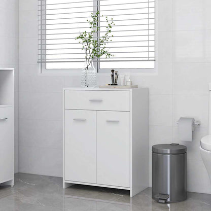Armadio da Bagno Bianco 60x33x80 cm in Legno tecnico