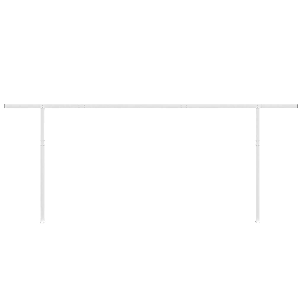 Set Pali per Tenda da Sole Bianco 600x245 cm Ferro