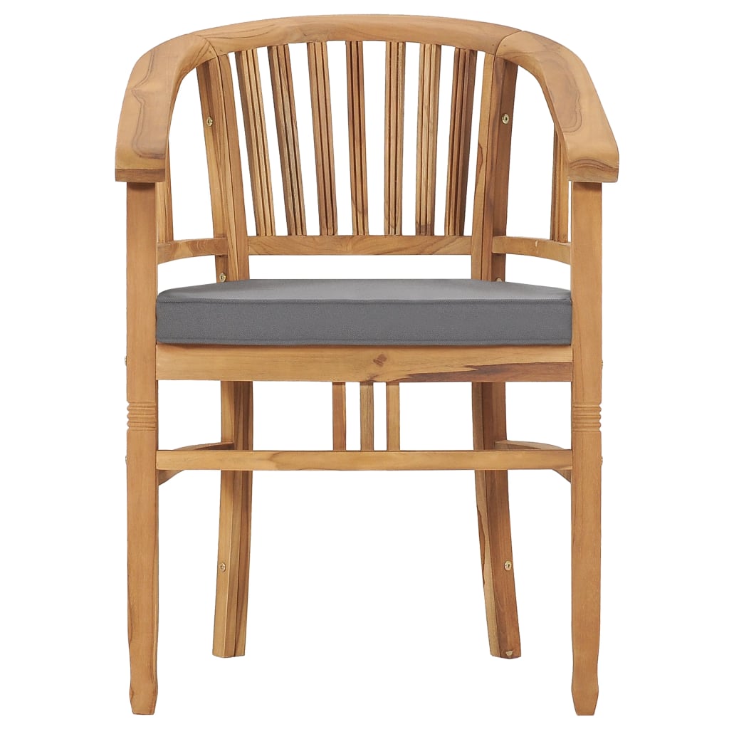 Set da Pranzo da Giardino 3 pz con Cuscini in Massello di Teak