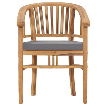 Set da Pranzo da Giardino 3 pz con Cuscini in Massello di Teak