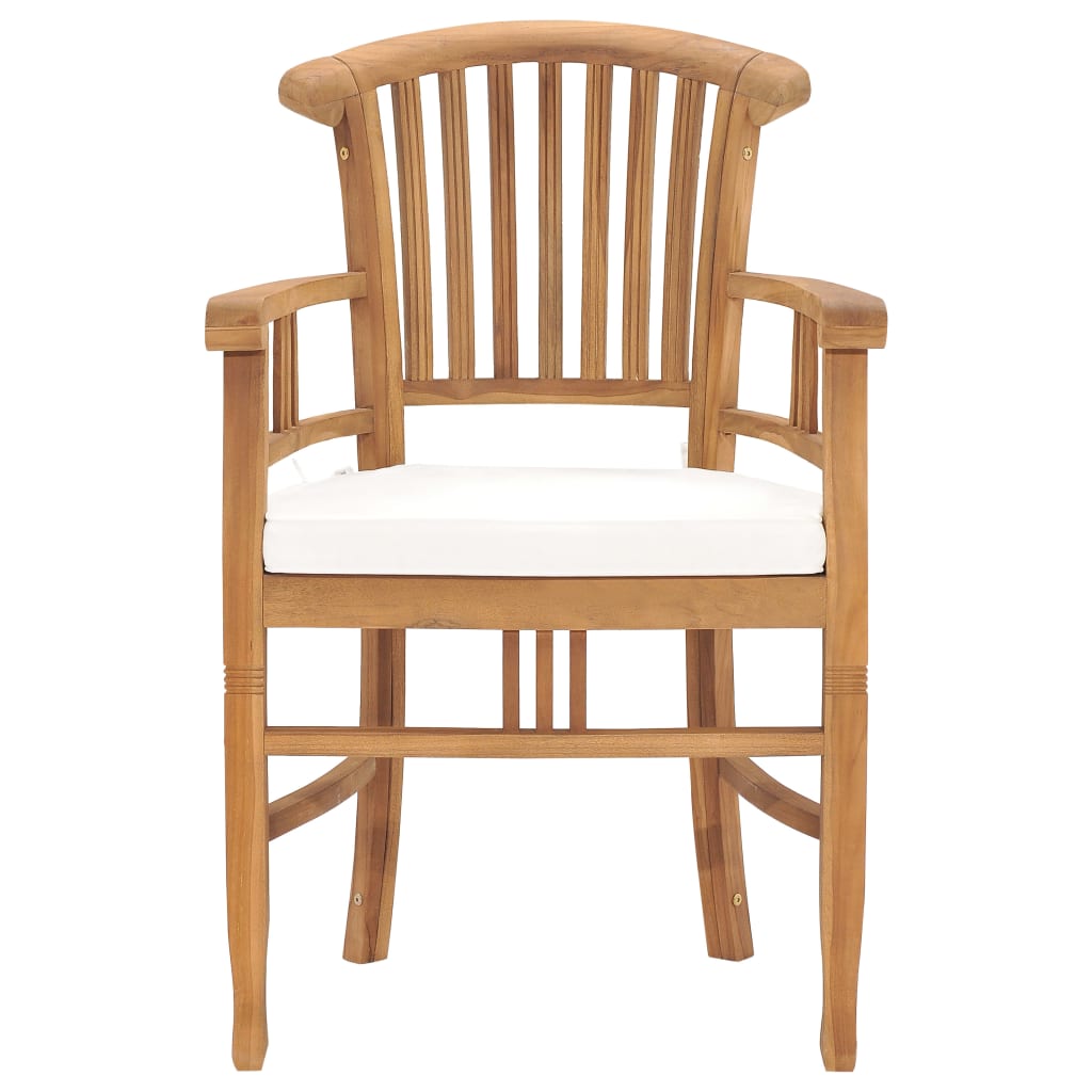 Set da Pranzo da Giardino 7 pz con Cuscini in Legno di Teak