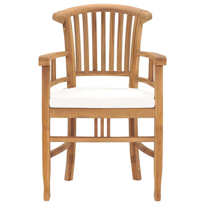 Set da Pranzo da Giardino 7 pz con Cuscini in Legno di Teak