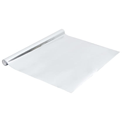 Pellicola Autoadesiva per Mobili Argento Lucido 500x90 cm PVC