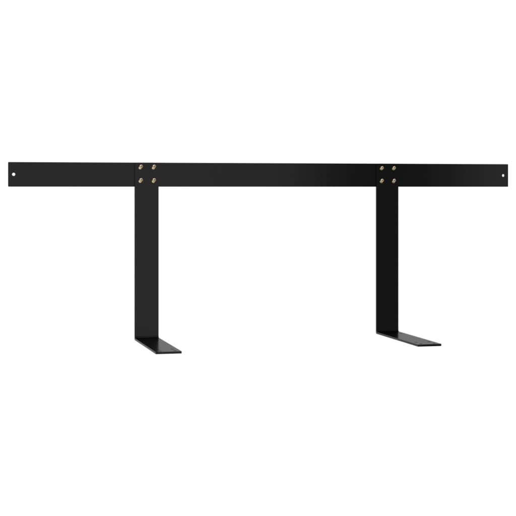 Schienale per Divano a Pallet Nero 110 cm in Ferro