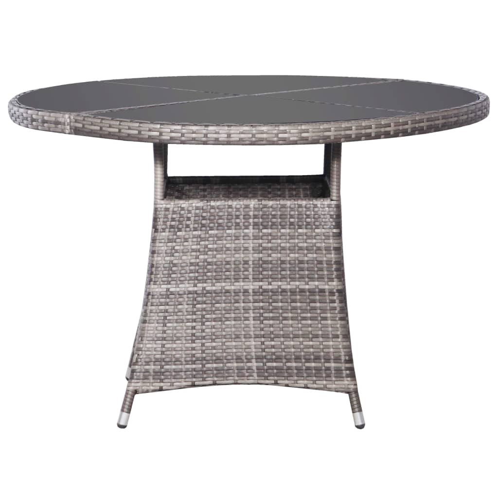 Set Mobili da Pranzo Giardino 5 pz Polyrattan Antracite Grigio