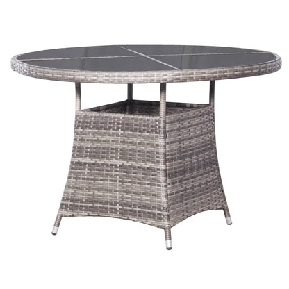 Set Mobili da Pranzo Giardino 7 pz Polyrattan Antracite Grigio