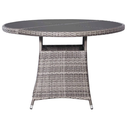 Set Mobili da Pranzo Giardino 7 pz Polyrattan Antracite Grigio