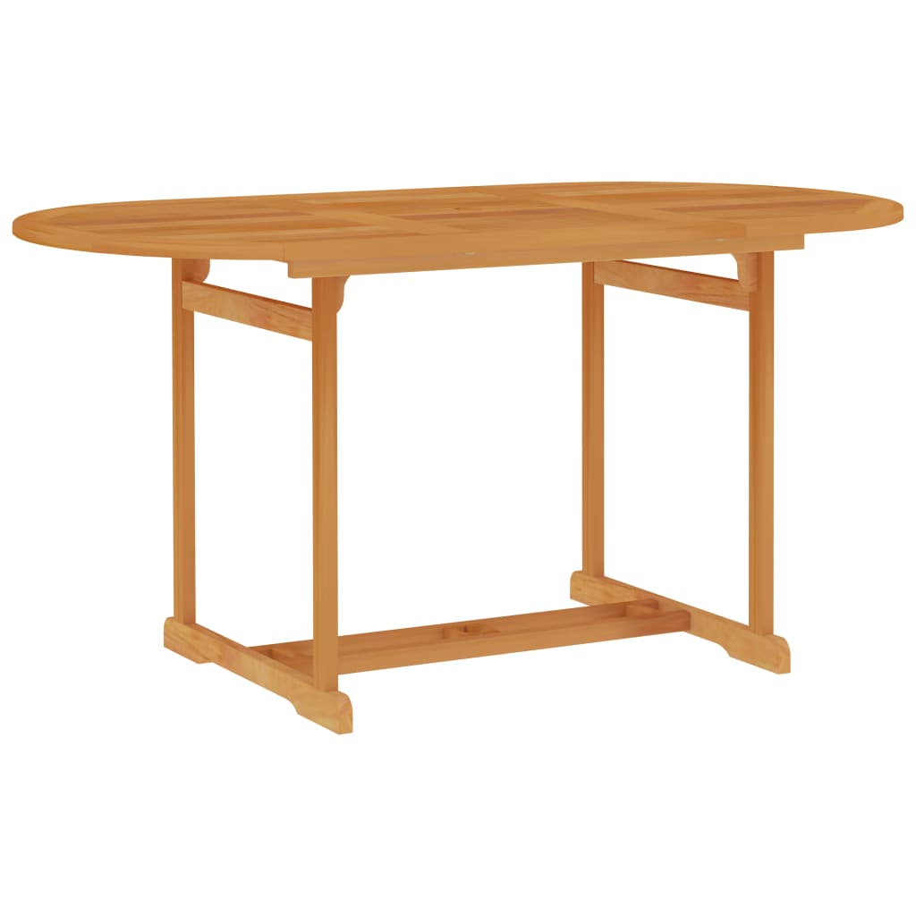 Set da Pranzo da Giardino 7 pz con Cuscini Grigi Legno di Teak