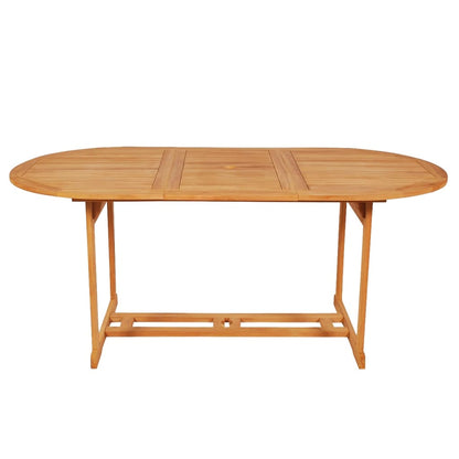 Set da Pranzo da Giardino 9 pz con Cuscini Legno di Teak Grigio