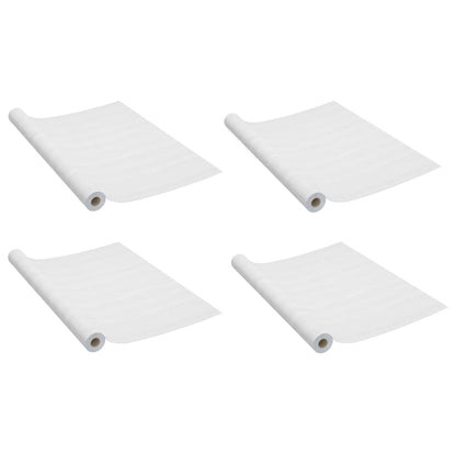 Pellicole Autoadesive per Porte 4 pz Legno Bianco 210x90 cm PVC