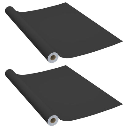 Pellicole Autoadesive per Mobili 2 pz Nere 500x90 cm in PVC