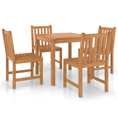 Set da pranzo da giardino 5 pz 80x80 cm in legno massello di teak