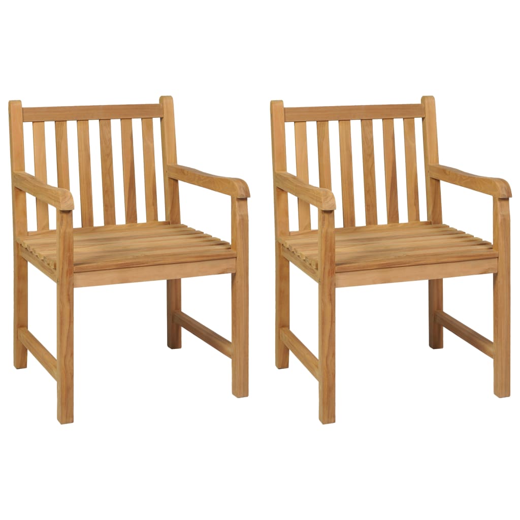 Set da pranzo da giardino 3 pz 80x80 cm in legno massello di teak