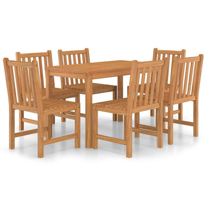 Set da Pranzo per Esterni 7 pz in Legno Massello di Teak