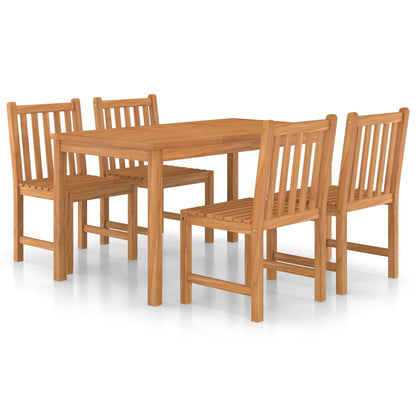 Set da pranzo da giardino 5 pz 140x80 cm in legno massello di teak