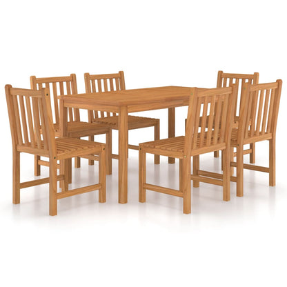 Set da pranzo da giardino 7 pz 140x80 cm in legno massello di teak