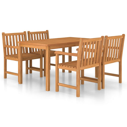 Set da pranzo da giardino 5 pz 140x80 cm in legno massello di teak