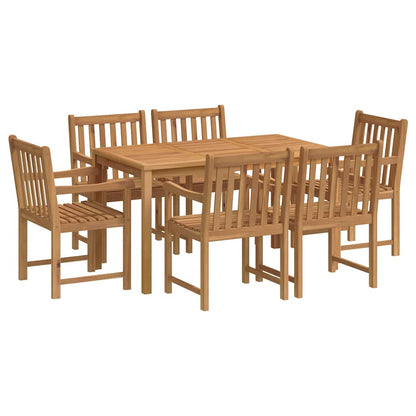 Set da pranzo da giardino 7 pz 140x80 cm in legno massello di teak