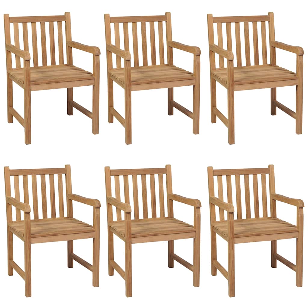 Set da pranzo da giardino 7 pz 140x80 cm in legno massello di teak