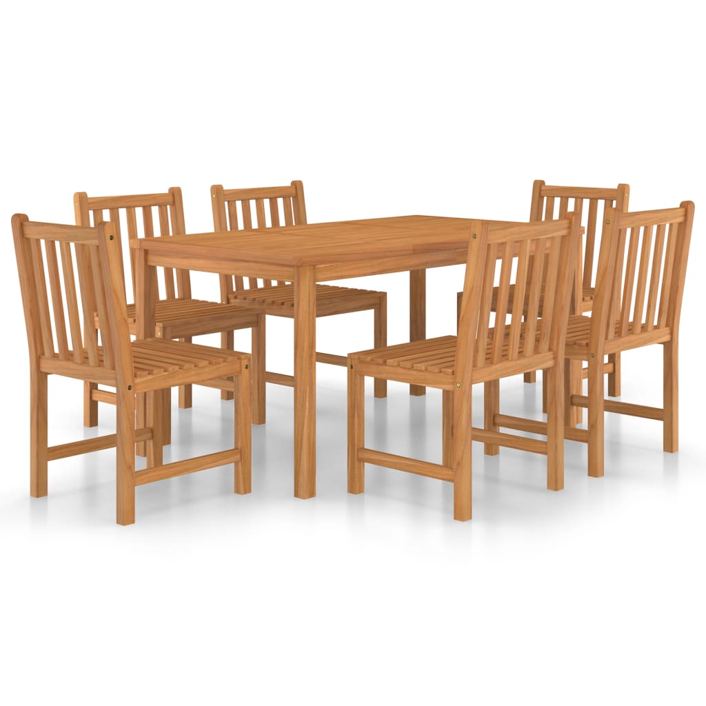 Set da pranzo da giardino 7 pz 150x90 cm in legno massello di teak