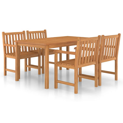 Set da pranzo da giardino 5 pz 150x90 cm in legno massello di teak