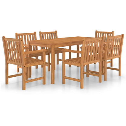 Set da pranzo da giardino 7 pz 160x80 cm in legno massello di teak