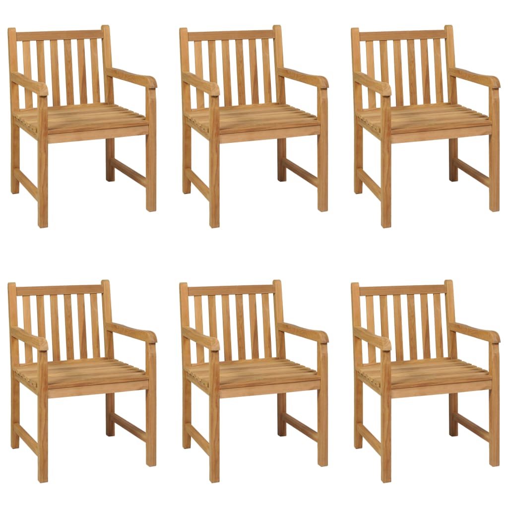 Set da pranzo da giardino 7 pz 160x80 cm in legno massello di teak