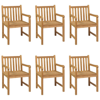 Set da pranzo da giardino 7 pz 160x80 cm in legno massello di teak